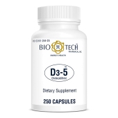 Bio Tech Pharmacal  Inc  D3-5 维生素D3胆钙化醇  250粒胶囊