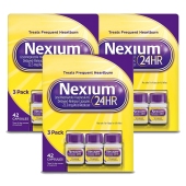 美国nexium 耐信 24HR强力胃药 埃索美拉唑 抗胃酸胃灼热缓释 肠胃养护健胃胶囊20mg 42粒 三件装