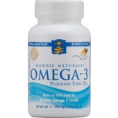 Nordic  Omega-3 深海鱼油软胶囊 柠檬味  1000mg  60粒