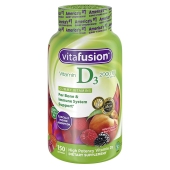 Vitafusion 小熊  成人维生素D3软糖 2000IU 桃子黑莓草莓口味150粒