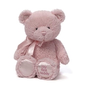 Gund Baby 泰迪熊可爱毛绒玩具娃娃公仔安抚玩偶女孩生日礼物女生粉色25厘米