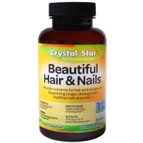 美国进口Crystal Star防脱发改善发质产后掉发滋养头发亮甲毛囊 60粒