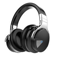 COWIN E7主动降噪蓝牙耳机 带麦克风Hi-Fi Deep Bass无线耳机 耳塞 舒适的蛋白质耳垫 30H游戏工作时间电视电脑Iphone - 黑色
