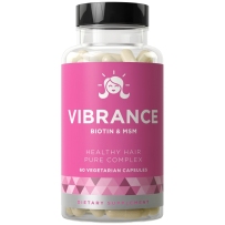 VIBRANCE 头发生长维生素 增加厚度 刺激长度 60素食软胶囊