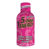 5 hour energy提神醒脑疲劳能量补充液 粉红柠檬水味 57ml  6瓶装