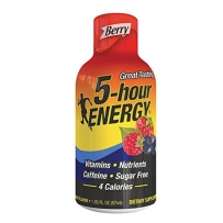 5 hour energy提神醒脑疲劳能量补充液 莓果味 57ml  6瓶装