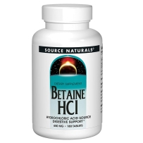 Source Naturals HCI 甜菜碱盐酸 促进胃酸分泌养胃促消化 650mg 180粒