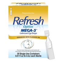 Refresh Optive Mega-3润滑剂滴眼液眼药水30支独立包装干眼缓解 医生推荐人工泪液