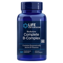 Life Extension 生物活性复合维生素B族 60粒 熬夜必备抗焦虑 减压助眠 预防口疮溃疡