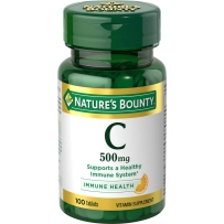 Nature's Bounty自然之宝天然维生素C  500mg100粒 片剂 无糖儿童女性VC维C美白肤色免疫力