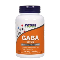 美国NOW Foods 诺奥 甜睡GABA伽玛氨基丁酸片 500mg 100粒