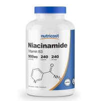 NUTRICOST 烟酰胺 500mg 240粒  Niacinamide 无冲洗维生素B3 