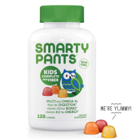 SmartyPants 儿童复合维生素软糖 含omega3+VD3+B12 +纤维助消化 果味120粒