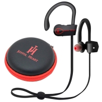 美国JOYFUL HEARTJH-800挂耳式运动蓝牙耳机防水降噪带麦克风 黑红 待机8小时