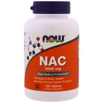 NOW FOODS诺奥N-乙酰半胱氨酸 NAC1000mg 120粒 维护细胞健康