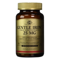 Solgar Gentle Iron 甘氨酸铁补铁 温和不刺激 纯素食 25mg  180粒素食胶囊