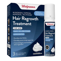 Walgreens Minoxidil 男士防止掉发浓发密发增发护发生发水 泡沫款60g*3