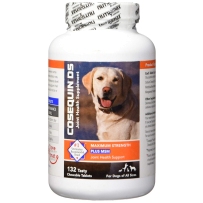 宠物保健品Cosequin DS PLUS MSM狗犬加强型关节宝咀嚼片132粒