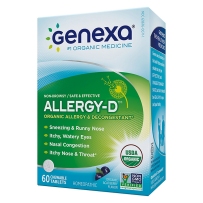 Genexa同种疗法过敏缓解季节性过敏Non-GMO 60片有机咀嚼片