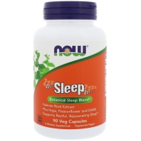 美国NOW Foods 诺奥Sleep睡眠宝90粒素食胶囊含西番莲缬草提取物