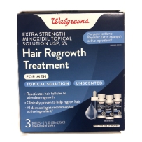 Walgreens Minoxidil 男士防止掉发浓发密发增发护发生发水 滴剂款60ml*3