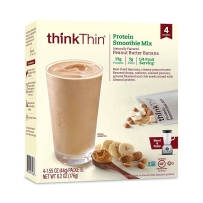 ThinkThin 高蛋白奶昔混合配料 4包装 156g/盒 花生酱香蕉味