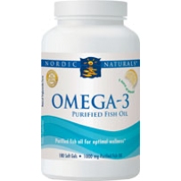 Nordic  Omega-3 深海鱼油软胶囊 柠檬味  1000mg  180粒