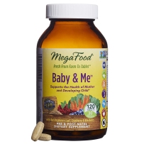 美国MegaFood baby and me备孕孕期哺乳期综合维生素叶酸120片