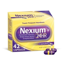 美国nexium 耐信 24HR强力胃药20mg缓酸三瓶 42粒改良版胶囊型