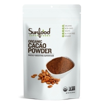美国SunFood Cacao Powder无麸质无糖可可粉生酮饮食454克