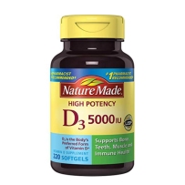 Nature Made 莱萃美 维生素D3 5000IU 220粒 促进钙吸收 修护关节