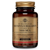 Solgar甲钴胺分散片 5000mcg60粒 维生素B12 中老年修复神经损伤抗抑郁