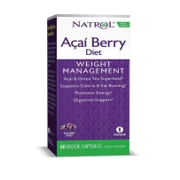 Natrol Acai Berry巴西莓绿茶抗氧化纤体胶囊 60粒 减重清肠