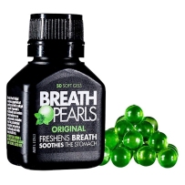 Breath Pearls 呼吸珍珠原味清新呼吸 50粒软胶囊 去口臭除口气口腔清新除异味