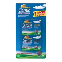 Claritin 给2岁以上宝宝过敏的葡萄味咀嚼片 2*36片