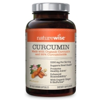 NatureWise Curcumin有机姜黄素2250mg+黑胡椒180粒心血管关节健康