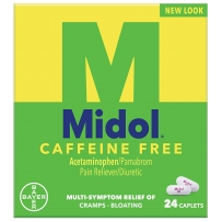 拜耳Midol 痛经片绿盒女性月经疼痛缓解无咖啡因知乎推荐24片