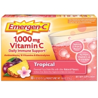 益满喜Emergen-C嗨C粉 元气粉维生素C泡腾粉VC粉 1000mg 30包热带水果味