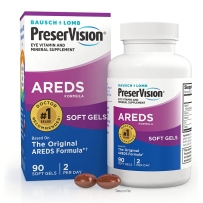 PreserVision博士伦 Bausch + Lomb  眼病研究二代配方眼部维生素和矿物质补充剂90粒软凝胶