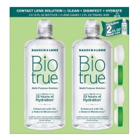 Biotrue 软性隐形眼镜多功能护理液 博乐纯护理液清洗除蛋白 473ml*2瓶 +59ml
