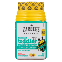Zarbee's小蜜蜂天然综合维生素软糖蜂蜜水果味2-4岁 110粒