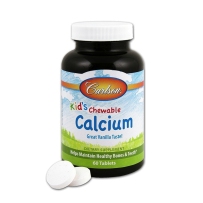 Carlson康一生儿童补钙 咀嚼钙片香草味 250mg 60片