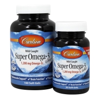 Carlson康一生超级omega-3深海鱼油1200 MG EPA & DHA100+ 30软胶囊