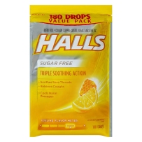 HALLS/荷氏 快速缓解痰多鼻塞润喉糖 蜂蜜柠檬口味 180粒