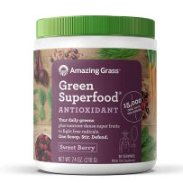 Amazing Grass超级混合莓果浆粉含小麦草巴西莓粉抗氧化210g