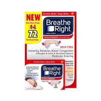 Breathe Right鼻舒乐Extra通气鼻贴止打鼾72贴非药物成分 红盒增强型