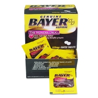 Bayer拜耳Aspirin阿司匹林肠溶片高剂量型325mg 简易装 50袋*1盒 疼痛牙疼晚期备用