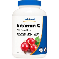 Nutricost 玫瑰果维生素C胶囊 美国进口高含量天然VC 1000mg*240粒 