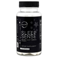 SennaBliss自然睡眠援助睡眠药与褪黑素，镁，GABA，L-Theanine，5-HTP 60粒胶囊