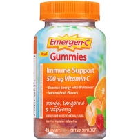 益满喜emergen-c元气维生素C水果味咀嚼软糖45粒维B 鲜橙味加强免疫